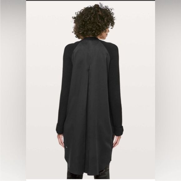 Lululemon Cashmere Blend Still at Ease Sweater Wrap in Black - Picture 4 of 12